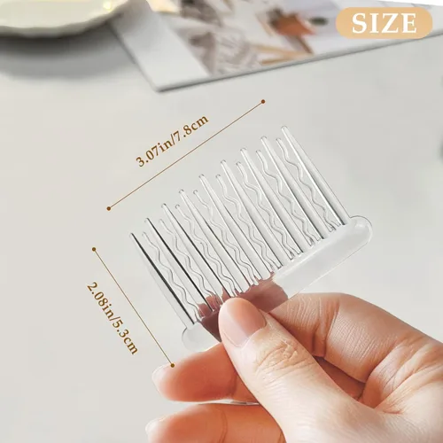 Miniatura 6 de 12 peines laterales de plástico transparente para el cabello, accesorios elegantes y ligeros para peine de dientes
