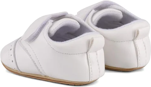 Miniatura 5 de ESTAMICO - Tenis de piel sintética para bebés, niños y niñas, suela de goma antideslizante, para primeros pasos, zapatos para exteriores