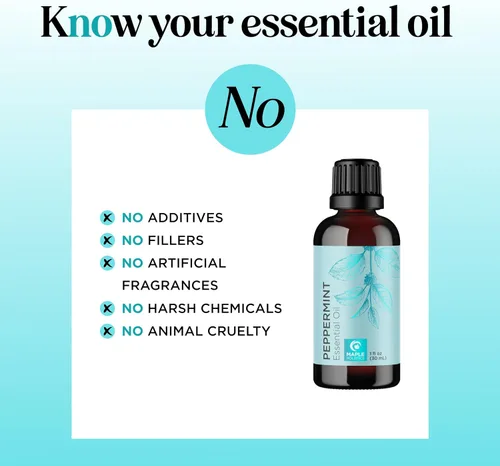 Miniatura 9 de Maple Holistics Aceites esenciales de alta calidad para el crecimiento del cabello, juego de aceites esenciales de menta pura y romero