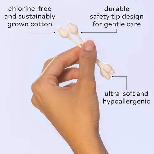 Miniatura 4 de Sky Organics - Hisopos de algodón orgánico para bebés, 60 unidades - Consejos ultra suaves seguros para bebés - Fuerte y duradero - Hipoalergénico