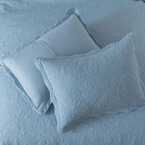 Miniatura 33 de HoneiLife - Juego de colcha de tamaño Queen, juego de ropa de cama de pana bordada de 3 piezas, colcha de lujo, ligera, cálida, para todas las Pana