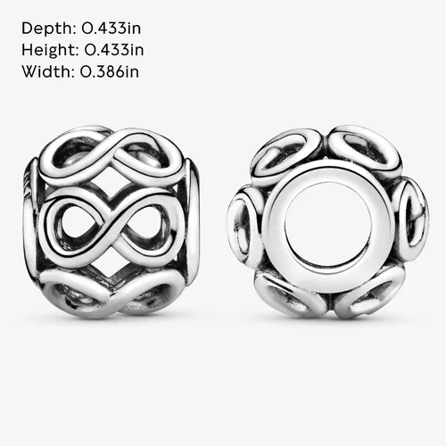 Miniatura 6 de Pandora Joyería Infinite Shine Charm de plata de ley, Metal, No es una piedra preciosa
