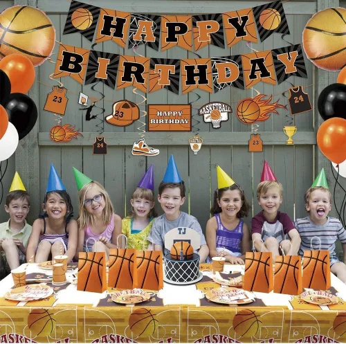 Miniatura 4 de 16 bolsas de regalo de fiesta de baloncesto para suministros de fiesta de baloncesto, decoración de cumpleaños, recuerdos de fiesta, bolsas