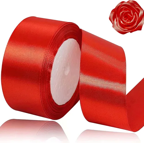 Miniatura 79 de Cinta beige de 1-1/2 pulgadas x 25 yardas, cinta de satén marfil de tela de color sólido para manualidades, coronas, fiesta de boda, Navidad, lazos