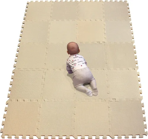 YIMINYUER Alfombra de juego para bebé, 20 piezas de rompecabezas de espuma EVA suave para ejercicio y yoga, alfombrilla no tóxica portátil para sala