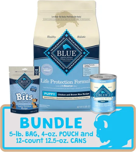 Miniatura 2 de Blue Buffalo Life Protection Formula - Kit de iniciación natural para cachorros, comida seca y húmeda para perros, y golosinas para cachorros Blue