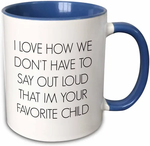 Miniatura 9 de 3dRose I Love How We Don't Have to Say Out Loud I'm Your Favorite Child - Taza de dos tonos, 11 onzas, color negro