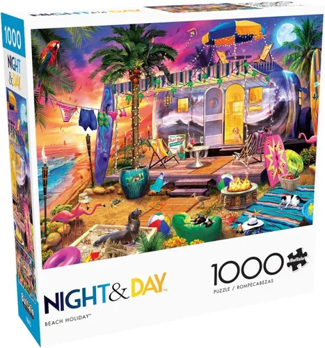 Buffalo Games - Jeff Haynie - Vacaciones en la playa - Rompecabezas de 1000 piezas para adultos - Rompecabezas desafiante perfecto para noches de