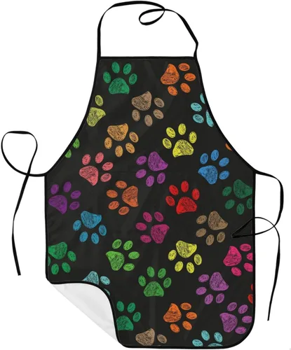 Miniatura 16 de Sigouyinei Delantales para mujeres con bolsillos, delantal para hombres, delantal adecuado para chefs camareros, técnicos de uñas para hornear