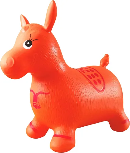 Miniatura 11 de AppleRound Caballo, vaca o unicornio inflable para montar y saltar – Saltador espacial para niños con bomba de mano – Juguete saltarín para jugar