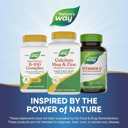 Miniatura 7 de Nature's Way Calcio, magnesio y zinc 765 mg por porción 250 cápsulas