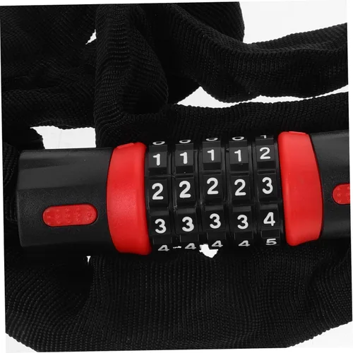 Miniatura 8 de Healifty Carbon Steel Bike Chain Lock Digit Password Anti-Theft Security for Bicycle Mountain Bike Electric Scooter and Portable Lock for Outdoor