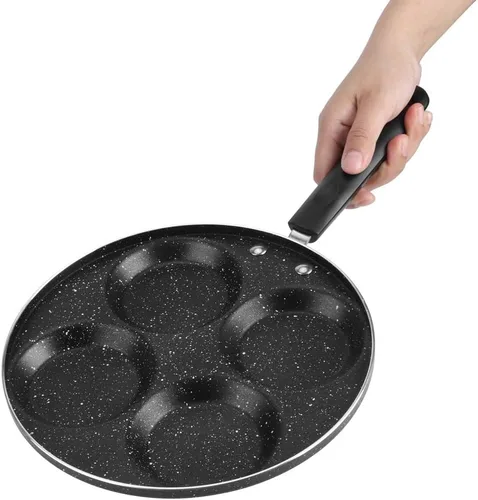Miniatura 6 de HEEPDD Sartén antiadherente para huevos de 4 tazas, tortilla y panqueques de 9.6 pulgadas para desayuno, hamburguesa, bistec