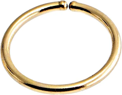 Miniatura 7 de Aretes de aro de oro sólido para mujeres, hombres, aretes de aro para cartílago, hélix, rook, nariz cantada, agujero para lóbulo de oreja, ligeros