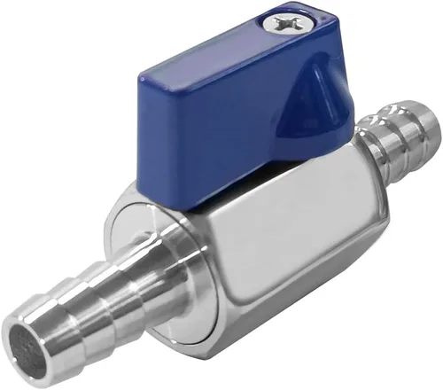 Miniatura 2 de Beduan Válvula de Bola con Púa de 3/8" de Acero Inoxidable 304 Mini Válvula de Cierre para Manguera de Diámetro Interno 3/8" Agua Gas Combustible