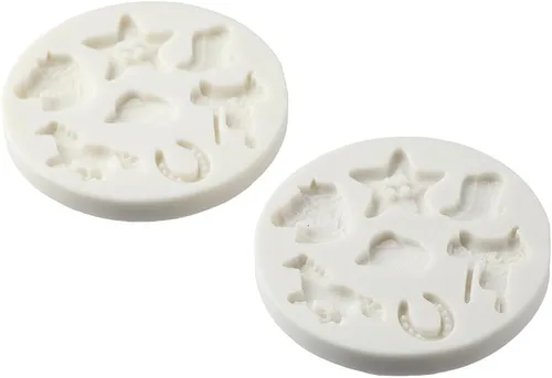 Miniatura 2 de 2 moldes de silicona con temática de vaquero occidental para decoración de velas, chocolate, decoración de postres