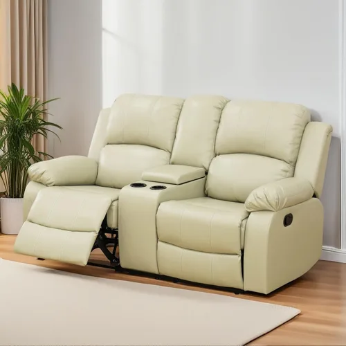Miniatura 43 de Juego de sala de Estar reclinable de 3 piezas, juego de sofá reclinable Manual para conjunto de muebles de sala de Estar, con consola de Gris oscuro