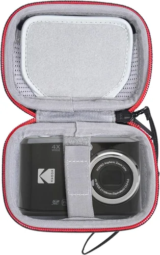 RLSOCO Funda para cámara digital KODAK PIXPRO FZ55/FZ45/FZ53/FZ43/FZ41 16MP | Bolsa de malla para baterías, cable, tarjeta de memoria, lector de