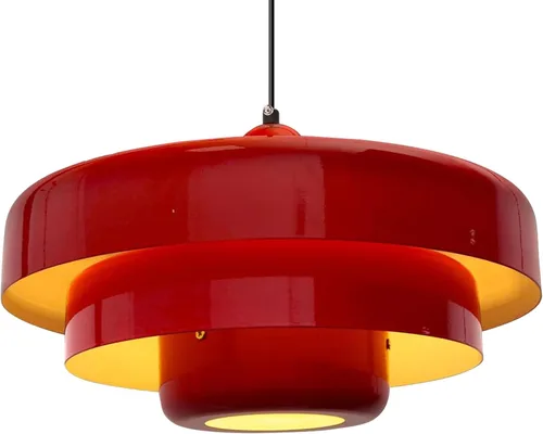 Miniatura 10 de Lámpara Colgante Rosa de Mediados de Siglo, Lámpara Colgante Nórdica, Accesorio de Iluminación Colgante, Luz de Techo Colgante con Diseño