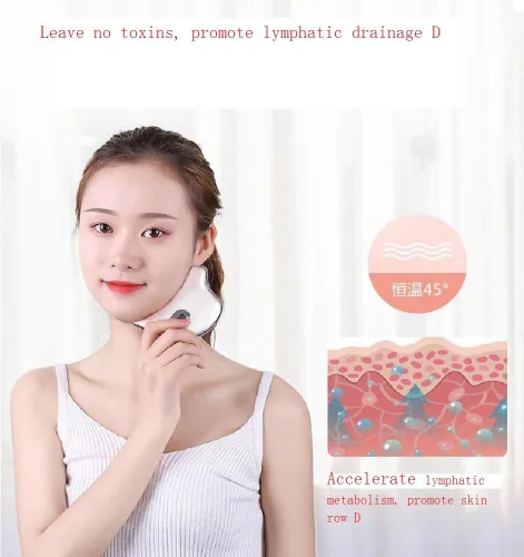 Miniatura 4 de Gua Sha - Herramienta de masaje para raspar con borde ultra liso, placa de raspado de microcorriente, placa de raspado facial vibrante, masajeador
