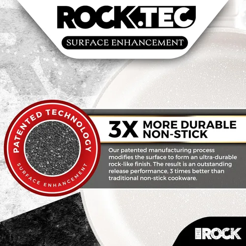 Miniatura 2 de THE ROCK SOHO - Juego de utensilios de cocina de cerámica de 15 piezas, no tóxicos, ollas y sartenes antiadherentes con ROCK.TEC, nada se pega