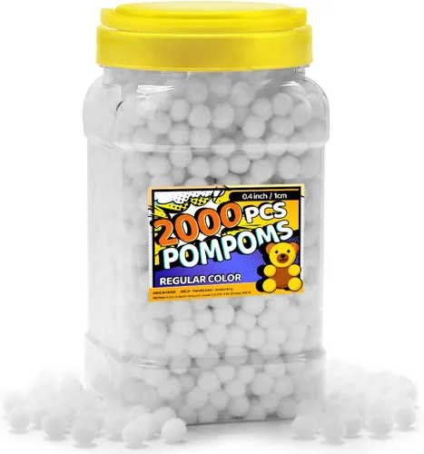 Miniatura 10 de Bundooraking Pompones, 1.5 pulgadas (4cm), 90 piezas bolas grandes multicolor a granel para artes y manualidades, pompones suaves y esponjosos