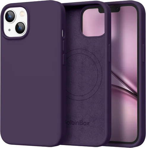 Miniatura 123 de GolbinBox Funda magnética para iPhone 17, compatible con MagSafe, cubierta de silicona integrada para control de cámara, funda de silicona líquida a