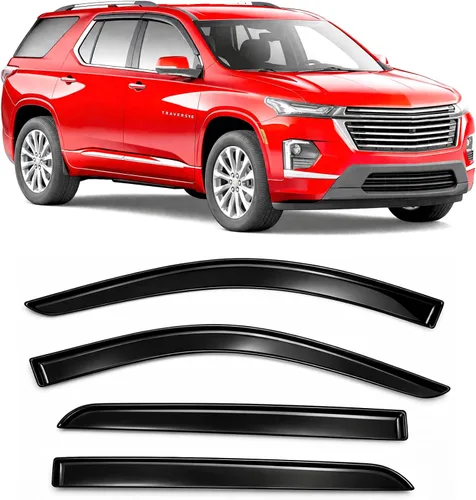 Miniatura 10 de 2019-2023 Deflectores de ventana laterales tintados para Ford Ranger SuperCrew XL XLT Lariat con protectores de lluvia adhesivos, tonos ahumados