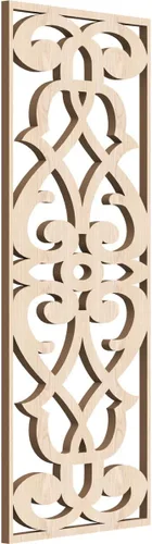 Miniatura 90 de 9 3/8"W x 24 3/8"H x 1/4"T Bellaire Decorativos Paneles de pared de madera calado, abedul