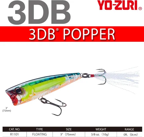 Miniatura 4 de Señuelo Yo-Zuri flotante de tipo popper (3DB)