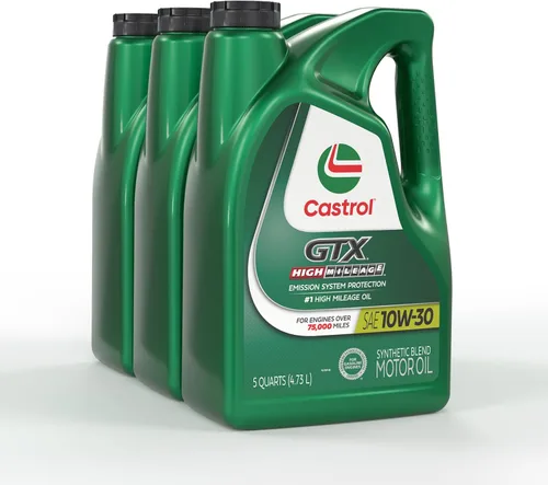 Miniatura 5 de Castrol Aceite de motor de mezcla sintética GTX High Mileage 10W-30, 5 cuartos de galón, paquete de 3