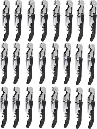 Miniatura 8 de RECUTMS - 12 paquetes de sacacorchos para vino, llave de vino, de acero inoxidable, plegable, para cerveza o botellas, cortador de lámina dentada