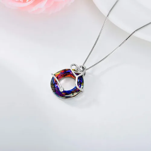 Miniatura 4 de TOUPOP Regalos para enfermera, collar de enfermera de plata de ley 925, colgante temático de enfermería con cristal RN médico caduceo, joyería