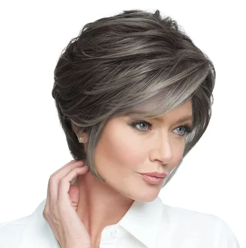 Miniatura 11 de Raquel Welch Go To Style - Peluca de pelo corto versátil y favorecedora de Hairuwear, gorra media, castaño iluminado por el sol RL10/12
