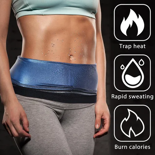 Miniatura 4 de Geyoga 2 piezas de reductor de cintura para mujer, para sudar, entrenamiento de cintura para culturismo, grasa del vientre inferior