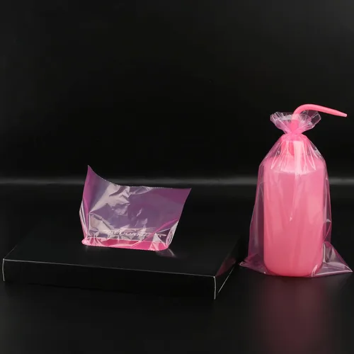 Miniatura 7 de 500 bolsas rosas para botellas de lavado de tatuajes, bolsas desechables para botellas de tatuaje, fundas para bolsas de botella para apretar