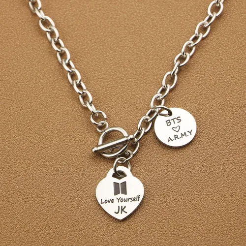 Miniatura 4 de ARETIS Kpop Bangtan - Collar para niños Be the best J-HOPE JIMIN JIN JK RM SUGA V Collar Bangtan Boys Lover Jewelry Gift for Bangtan Boys Fans