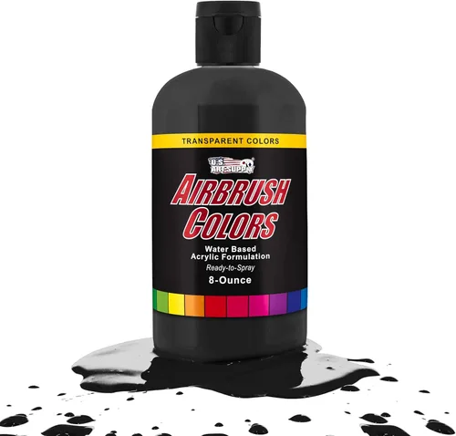 Miniatura 12 de U.S. Art Supply Pintura acrílica transparente Chartruesse para aerógrafo, 8 onzas, lista para rociar, pintura con pincel de aire para uñas, modelos