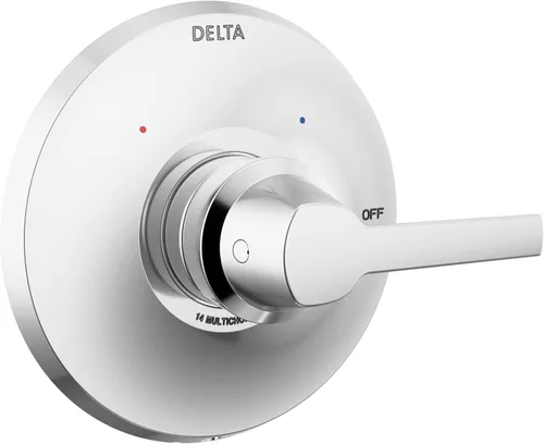 Delta T14072 Galeon Monitor Serie 14 - Ajuste de válvula equilibrada de presión de una sola función - Válvula menos áspera - Lumicoat Chrome