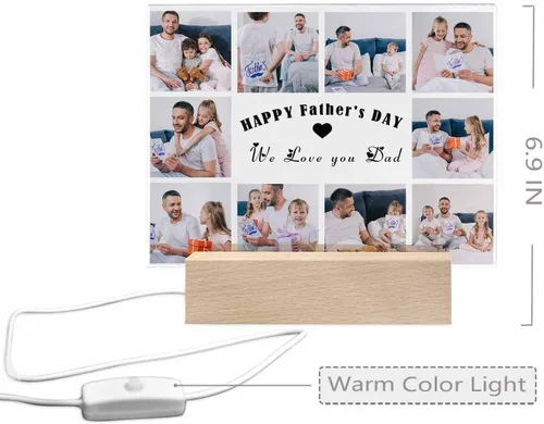 Miniatura 3 de Regalos de cumpleaños para el día del padre para papá, marcos personalizados con fotos para papá regalo de hija hijo, marcos de fotos personalizados