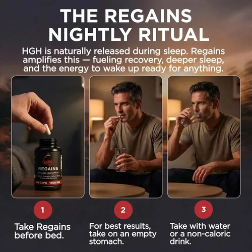 Miniatura 7 de Suplementos HGH para hombres y mujeres - REGAINS paquete de inicio, péptidos anabólicos para el crecimiento muscular, recuperación muscular