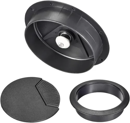 Miniatura 3 de uxcell Cubierta para agujero para cable, 2-3/8 pulgadas de plástico para escritorio, ojales para oficina, PC, organizador de cables, 20