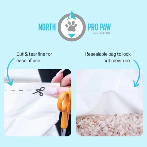 Miniatura 3 de North Pro Paw Ice Melt Salt Pet Kid Safe Bolsa de 25 libras, forma de producto gránulos, modelo # 98106631
