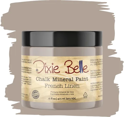 Miniatura 119 de Dixie Belle Paint Company - Pintura con acabado de tiza para muebles, color negro (Caviar), 1 galón, 128 fl oz, pintura mineral color rosa intenso