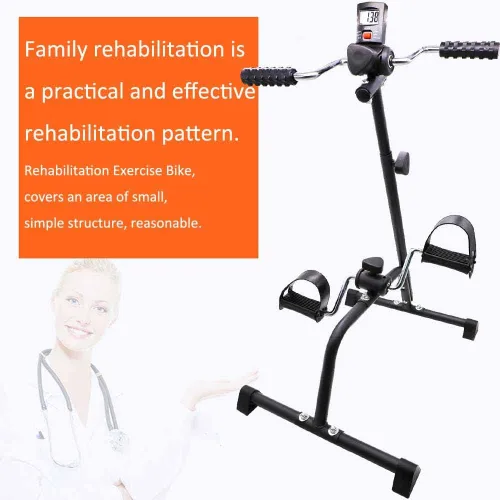 Miniatura 4 de Pedal ejercitador de bicicleta para manos, brazos, piernas y rodillas, equipo de fitness ajustable para personas mayores, bicicleta de pedal