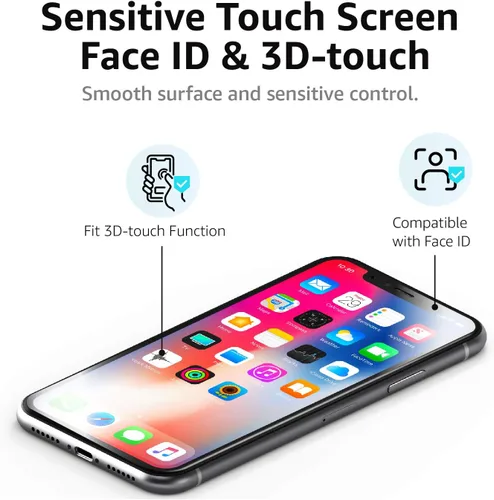 Miniatura 4 de Amazon Basics Protector de pantalla de vidrio templado de cobertura completa para iPhone XR/11-6.1 pulgadas, (5.63 x 2.68 pulgadas), paquete de 2