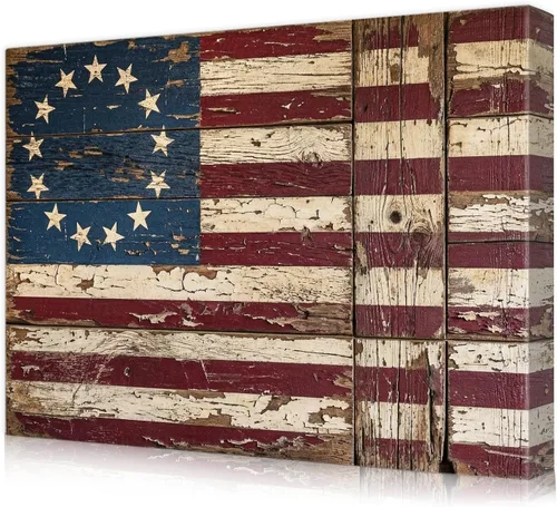 Miniatura 21 de DECORARTS - Arte de pared rústico de la bandera del estado de Arizona, fabricado en Estados Unidos, impresión de lienzo giclée de archivo, lienzo
