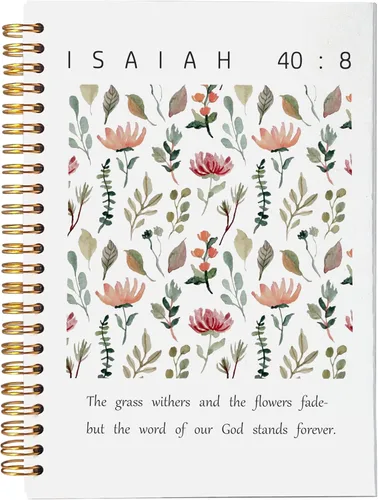 Miniatura 32 de VNWEK Escritura de la Biblia Mateo 5:3-16 Bendito es el pobre en espíritu Huellas de Dios Cuaderno de espiral con diario de 5.5 x 8.3 pulgadas