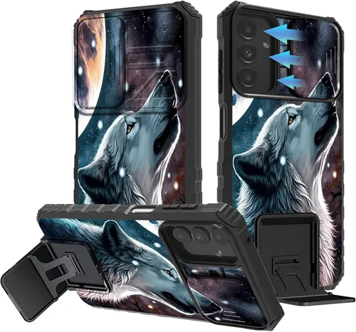 Miniatura 559 de Funda para Samsung Galaxy S22 Ultra 5G, Galaxy S22 Ultra con cubierta de cámara deslizante, funda resistente de doble capa con función atril Black