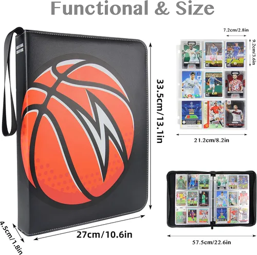 Miniatura 2 de Carpeta de 9 bolsillos TONESPAC 900 para tarjetas de baloncesto, fútbol, tarjetas deportivas, para tarjetas de intercambio, estuche